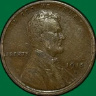 1915-D Lincoln Wheat Cent Very Fine VF Coin #34904