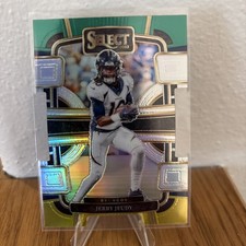 2023 Panini Select - Concourse Jerry Jeudy #31 Green & Yellow Prizm Die-Cut