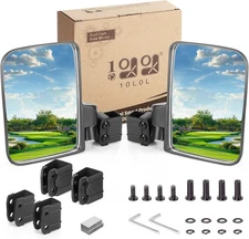 10L0L Golf Cart Mirror, No Drilling Extra Large Side View Mirror Universal for Y