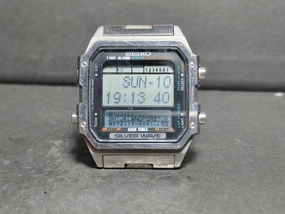 Seltene Seiko Silver Wave Japan D409-5030 Digitaluhr Vintage ' 80