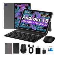 Tablet 11 Inch, Android 15 Tablets Keyboard/Case/Mouse,12GB 128GB 2TB Expan