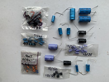 100g JOB-LOT of Vintage Electrolytic Capacitors/various values/shapes and sizes