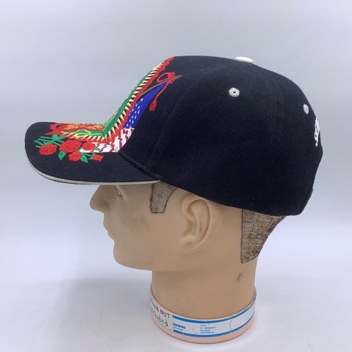 Cappello Sam’s Cap Virgin Mary Guadalupe Snap Back Nero Ricamato Siempre Junto - Foto 5 di 8