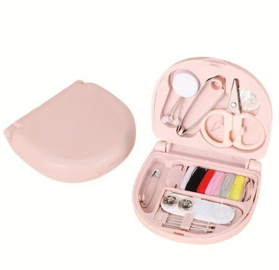 Mini Nähset Zuhause Reisen Notfall Langlebig Tragbar Kompakt Reparatur Set Rosa
