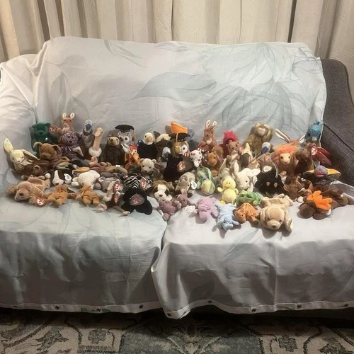Ty Beanie Babies! A Lot of Rare and Vintage Retired Beanie Babies Most with Tags