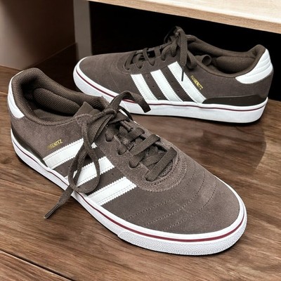 Adidas Skateboarding Busenitz Vulc ADV Shoes Brown White Gold Men's Size 9.5 New