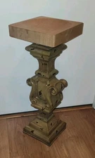 Custom Wood/Resin Pedestal Plant Stand