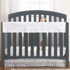 BreathableBaby Breathable Mesh RailGuard Teething Cover   White   51  Long Pa...