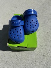 New Crocs Classic Clog Toddler Kids Shoes US C4 EU 19-20 Blue Bolt Sandals Slip