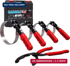 Spurtar Swivel Oil Filter Wrench Set of 5 Adj...