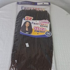 Freetress 3X Sista Twist 16 Inch Synthetic Braid Crochet/Latch Hook Dark Brown
