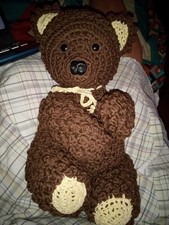 Cutest VINTAGE Handmade CROCHETED Teddy BEAR Melt your Heart