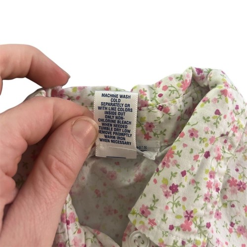 Vintage 90s The Children's Place Kids Denim Floral Pants Set Size 5 Spring - Picture 3 of 11