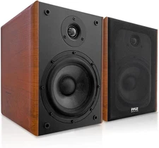 6.5" Home Wooden Bookshelf Speakers, 240W Max Power, 1" Silk Dome Tweeter and Al