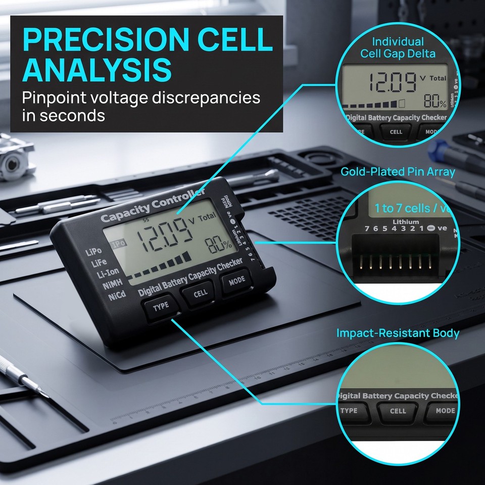 Digital Battery Capacity Checker with Balance Function for Li-Ion ...