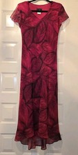 Vintage Red And Black V Neck Maxi Dress Whimsigoth Romantic Fairy Grunge