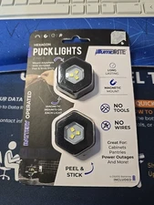 2-pack Hexagon Puck Lights Battery Operated Magnetic Mount Illumibrite NIPS