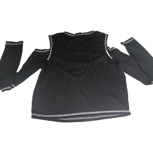 Hot Topic Social Collision Black Cutout Girls Size MD. Chest Shoulders NEW - Picture 5 of 5