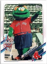 2021 Topps Opening Day Mascots Wally The Green Monster Red Sox Card No. M-2