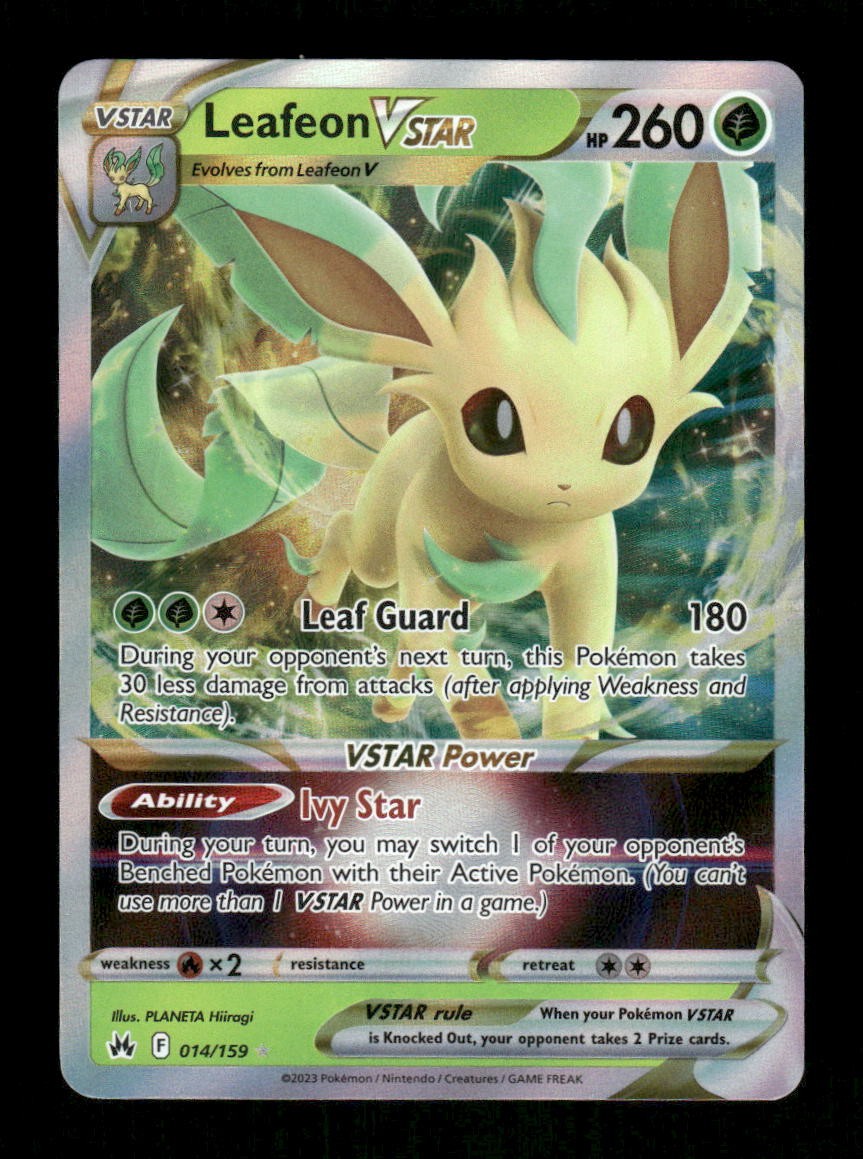 Pokemon Leafeon VSTAR Ultra Rare Crown Zenith 014/159 NM