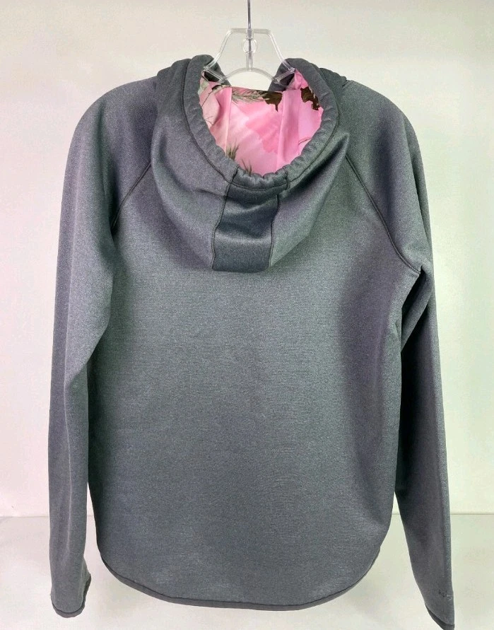 Pulôver Under Armour moletom com capuz árvore real camuflagem cinza/rosa tamanho GG - Imagem 2 de 2