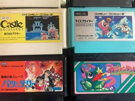 Famicom NES Lot of 32 Games Joy Mech Fight Goonies Devil World Ghostbusters