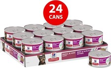 24 Pack Hill's Science Diet Puppy Small  Mini Breeds Wet Dog Food Beef  Barley