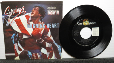 SURVIVOR BURNING HEART/FEELS LIKE LOVE (VG+) ZS4-05663 45 RECORD