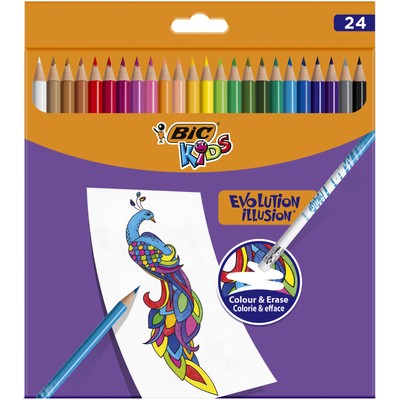 Evolution illusion Bleistifte BIC Kids 24 Farben