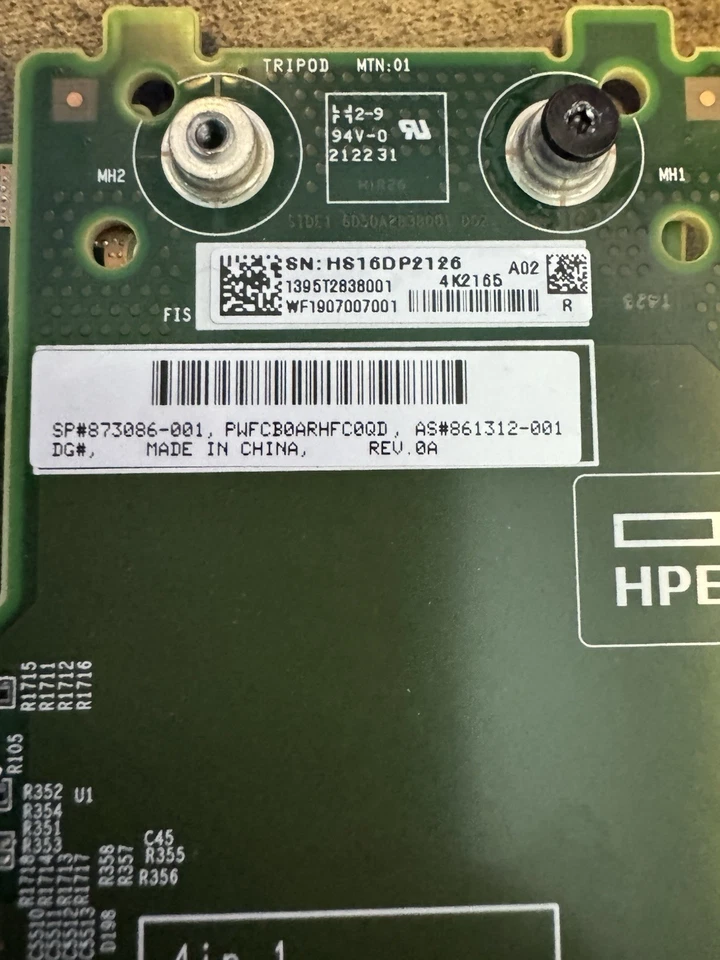 Placa adaptadora SSD HPE 873086-001 M.2 NGFF para Synergy 480 Gen10 Foto 4 de 4