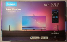 Govee RGBICWW TV Light Kit with Camera for 55-65 TV Open Box New Sealed Componts