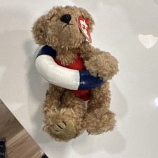 Ty Classic Beanbag Plush Bear with Red Outfit and Life Preserver
