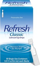 3 pack - Refresh Classic Lubricant Eye Drops 50 Vials Sterile - exp 03/2026
