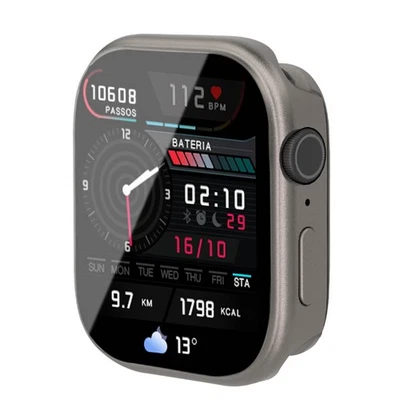 GEEKTHINK Matal Case Built-in Screen Protector For Apple Watch Ultra 11 10 9 8 7 6 5 4 SE