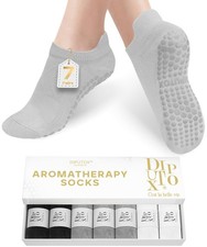 7 Pairs Pilates Socks with grips for Women- Non Slip, One Size, Multicolor-02