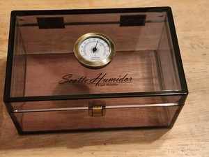 CIGAR HUMIDOR ACRYLIC SCOTTE JAR CIGARS SAMPLER PACK PERFECT HUMIDIFICATION BAR
