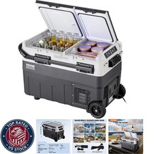 Car Refrigerator 50L / 52.8 QT, Dual Zone 12 Volt Compressor Fridge, -4 To 68