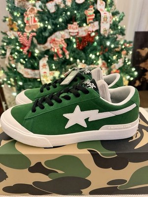 A Bathing Ape Mad Sta #1 M1 Green New In Box BAPE Star Sneakers Mens size 10
