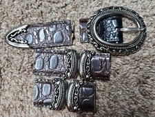 Belt Parts Reverse 3in silver Tone Buckle western