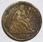 1884 10c Seated Liberty Silver Dime - RAW - Nice Detail / Color / Great Filler