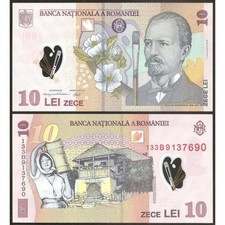 ROMANIA 10 Lei 2008/2013 Polymer - UNC - Pick 119i
