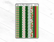 1674-17~~Christmas Washi Planner Stickers.