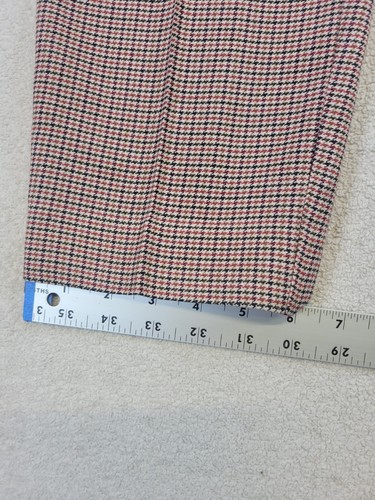 Pantalon vintage SAMANTHA PETITES taille haute plis taille 8P/10P rouge et marron - Photo 5/10