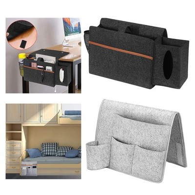 Sofa Storage Bag Felt Bedside Desk Hanging Organizer Home Book Tablet Holder