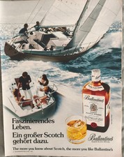 Ballantines Scotch Whisky Original-Werbung 1975 "Segeln..." 2 Seiten