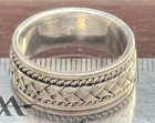 Braided Center 14K White Gold Men’s Wedding Band — photo 4