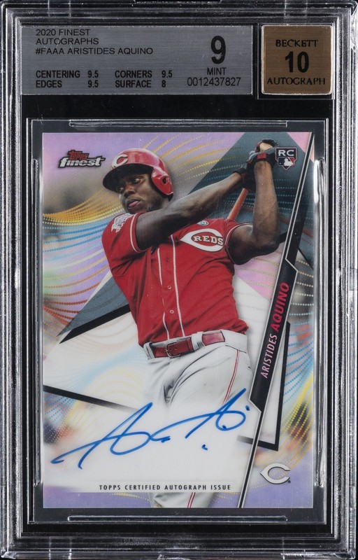 2020 TOPPS FINEST AUTO #FAAA ARISTIDES AQUINO ROOKIE RC BGS 9 AUTO 10