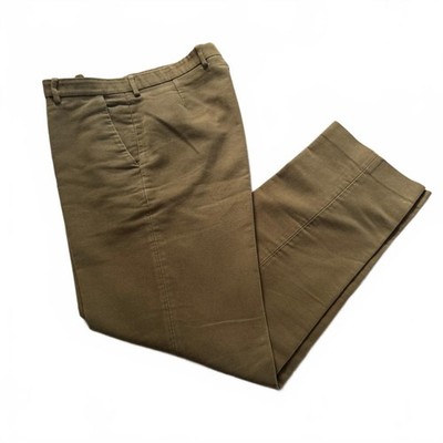 Calvin Klein Made Italy Brushed Cotton Pants Trousers 33 EU 50 Measure 32x32 Tan