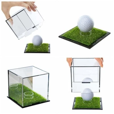 Golf Ball Display Case Acrylic Case Clear Display Box Square Holder Stand UK