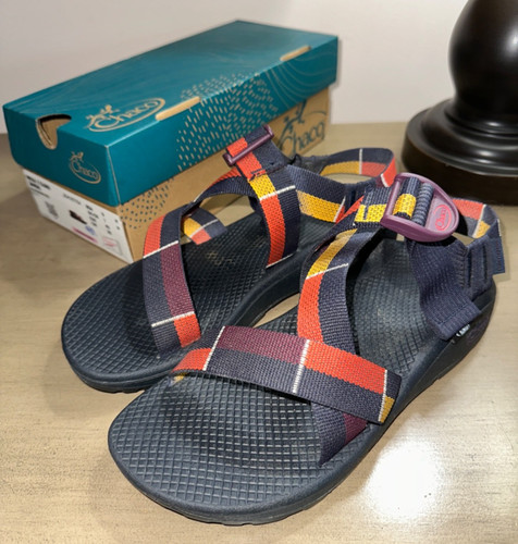 CHACOS Chaco W's Mega Z/Cloud wide-strap sandals sz 9 Blocboum Red EUC